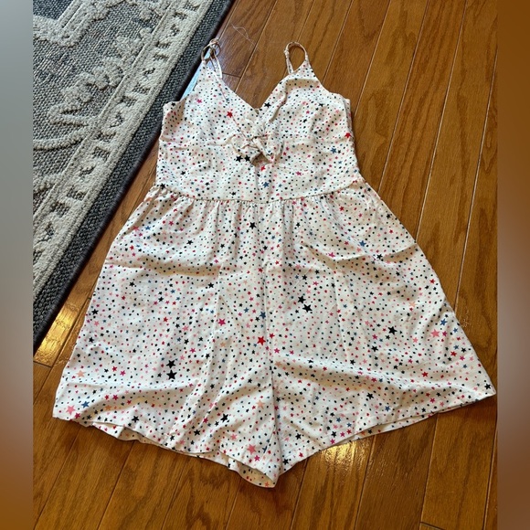 Loft Star Twist Front Detail Tank Top Romper Womens Size 2 - Picture 1 of 5